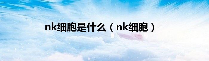 nk细胞是什么（nk细胞）