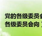 党的各级委员会向什么负责并报告工作（党的各级委员会向）