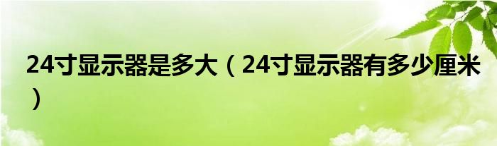 24寸显示器是多大（24寸显示器有多少厘米）