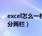 excel怎么一栏分两个项目（excel表格一栏分两栏）