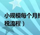 小规模每个月报税流程（小规模纳税人每月报税流程）