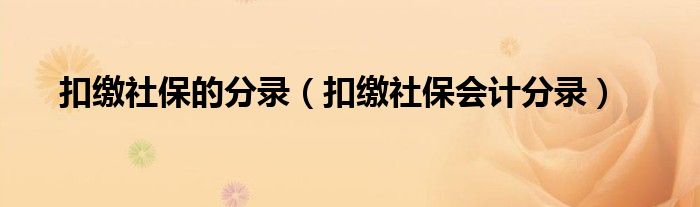 扣缴社保的分录（扣缴社保会计分录）