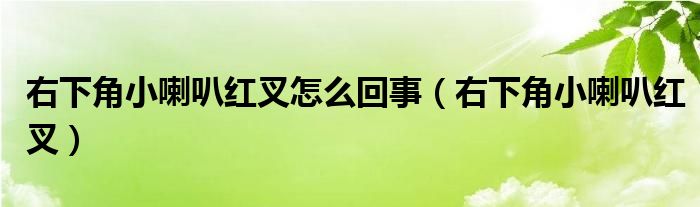 右下角小喇叭红叉怎么回事（右下角小喇叭红叉）