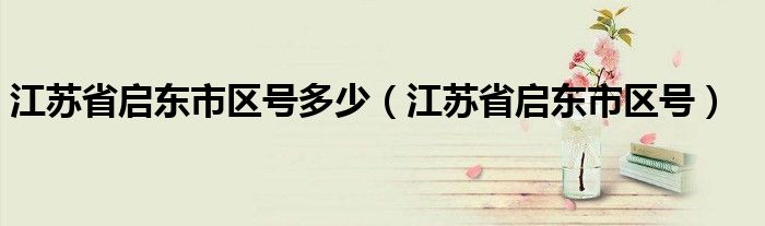 江苏省启东市区号多少（江苏省启东市区号）