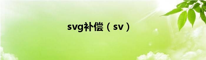 svg补偿（sv）