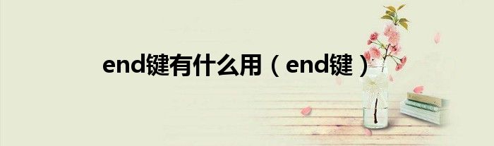 end键有什么用（end键）