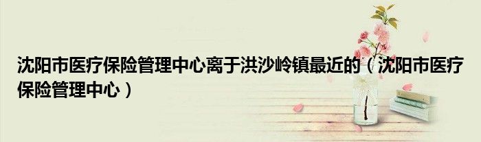 沈阳市医疗保险管理中心离于洪沙岭镇最近的（沈阳市医疗保险管理中心）