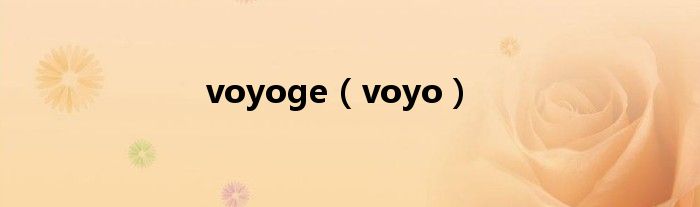 voyoge（voyo）