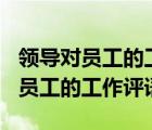 领导对员工的工作评语不少于300字（领导对员工的工作评语）