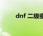 dnf 二级密码（dnf2级密码设置）