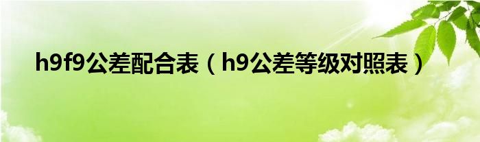 h9f9公差配合表（h9公差等级对照表）