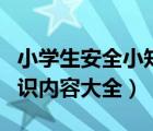 小学生安全小知识大全要短的（小学生安全知识内容大全）