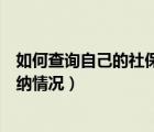 如何查询自己的社保缴纳情况明细（如何查询自己的社保缴纳情况）