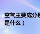 空气主要成分是什么和什么（空气的主要成分是什么）