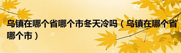 乌镇在哪个省哪个市冬天冷吗（乌镇在哪个省哪个市）