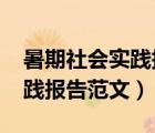 暑期社会实践报告范文5000字（暑期社会实践报告范文）