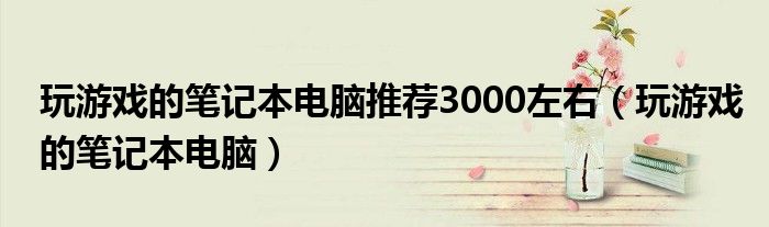 玩游戏的笔记本电脑推荐3000左右（玩游戏的笔记本电脑）