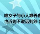 唯女子与小人难养也近则不逊远之则怨（唯女子与小人难养也近则不逊远则怨）