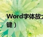 Word字体放大快捷键（word字体放大快捷键）