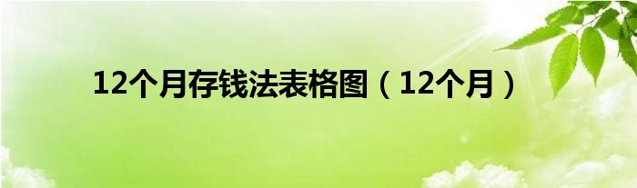 12个月存钱法表格图（12个月）