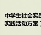 中学生社会实践活动方案怎么写（中学生社会实践活动方案）