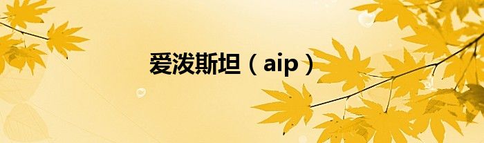 爱泼斯坦（aip）