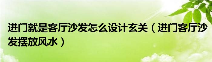 进门就是客厅沙发怎么设计玄关（进门客厅沙发摆放风水）