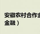 安徽农村合作金融怎么查余额（安徽农村合作金融）