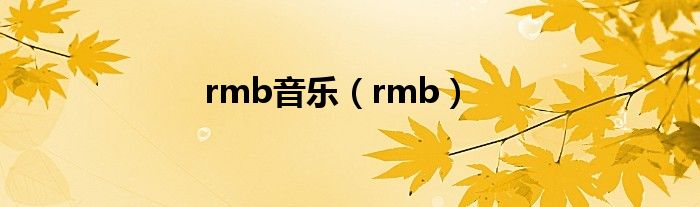 rmb音乐（rmb）