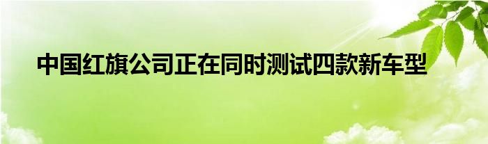 中国红旗公司正在同时测试四款新车型