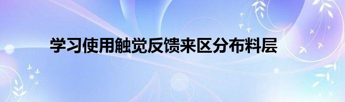 学习使用触觉反馈来区分布料层