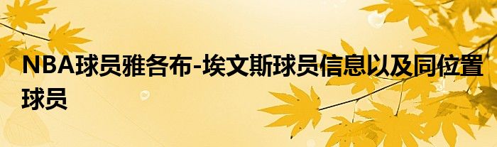 NBA球员雅各布-埃文斯球员信息以及同位置球员