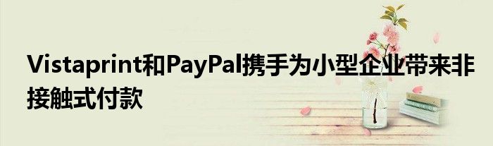 Vistaprint和PayPal携手为小型企业带来非接触式付款