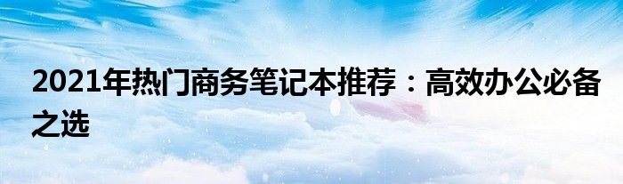 2021年热门商务笔记本推荐：高效办公必备之选