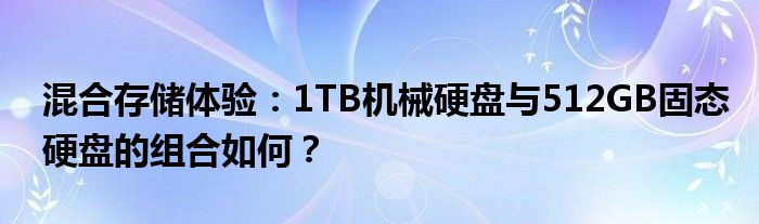 混合存储体验：1TB机械硬盘与512GB固态硬盘的组合如何？