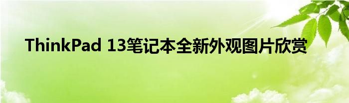 ThinkPad 13笔记本全新外观图片欣赏