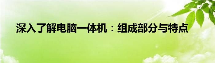 深入了解电脑一体机：组成部分与特点