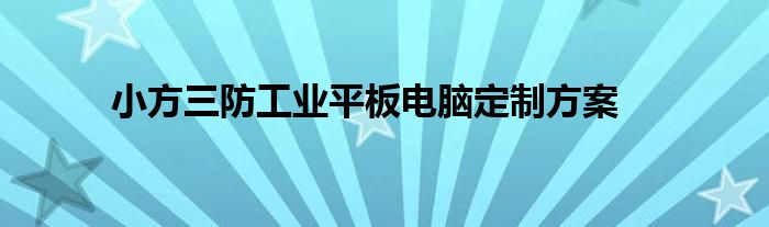 小方三防工业平板电脑定制方案