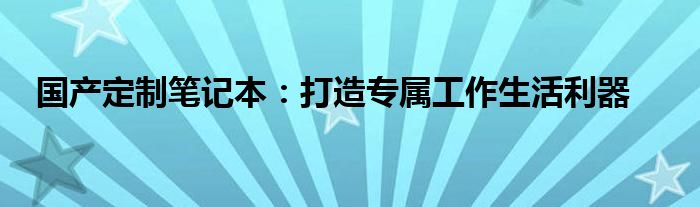 国产定制笔记本：打造专属工作生活利器