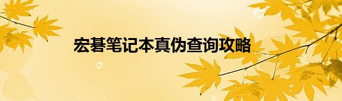 宏碁笔记本真伪查询攻略