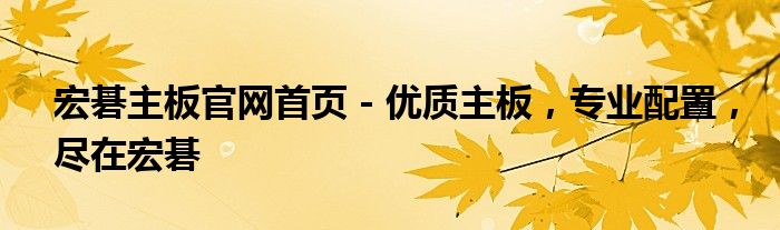 宏碁主板官网首页 - 优质主板，专业配置，尽在宏碁