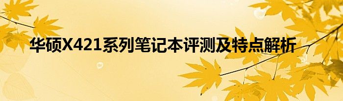 华硕X421系列笔记本评测及特点解析