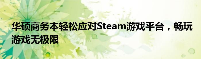 华硕商务本轻松应对Steam游戏平台，畅玩游戏无极限