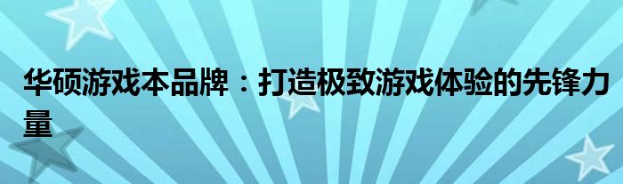 华硕游戏本品牌：打造极致游戏体验的先锋力量