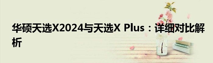 华硕天选X2024与天选X Plus：详细对比解析